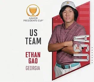 Laurel Springs Senior Ethan Gao posing for a professional US team photo