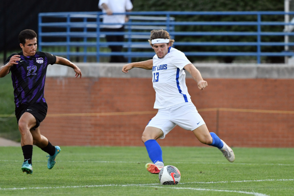 Jackson Delkus playing soccer