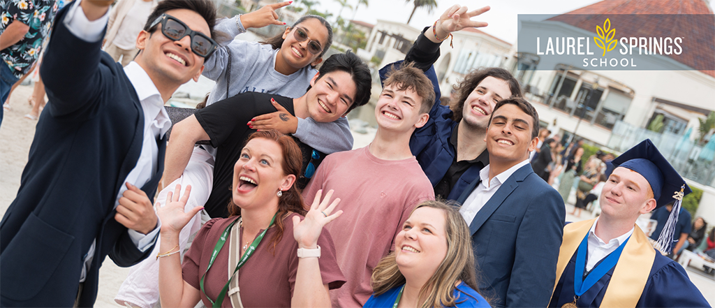 Laurel Springs Students pose with teachers and counselors at annual Year End Celebration (YEC) in San Diego, CA